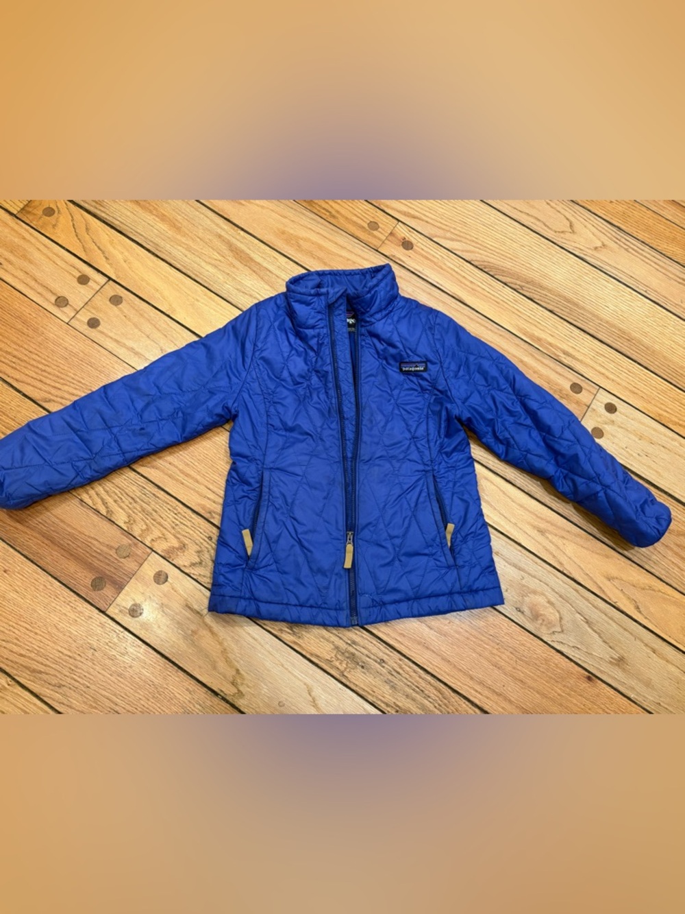 SOLD Kids Royal Blue Quilted Nano Puffer Jacket size 7/8 FLAWS